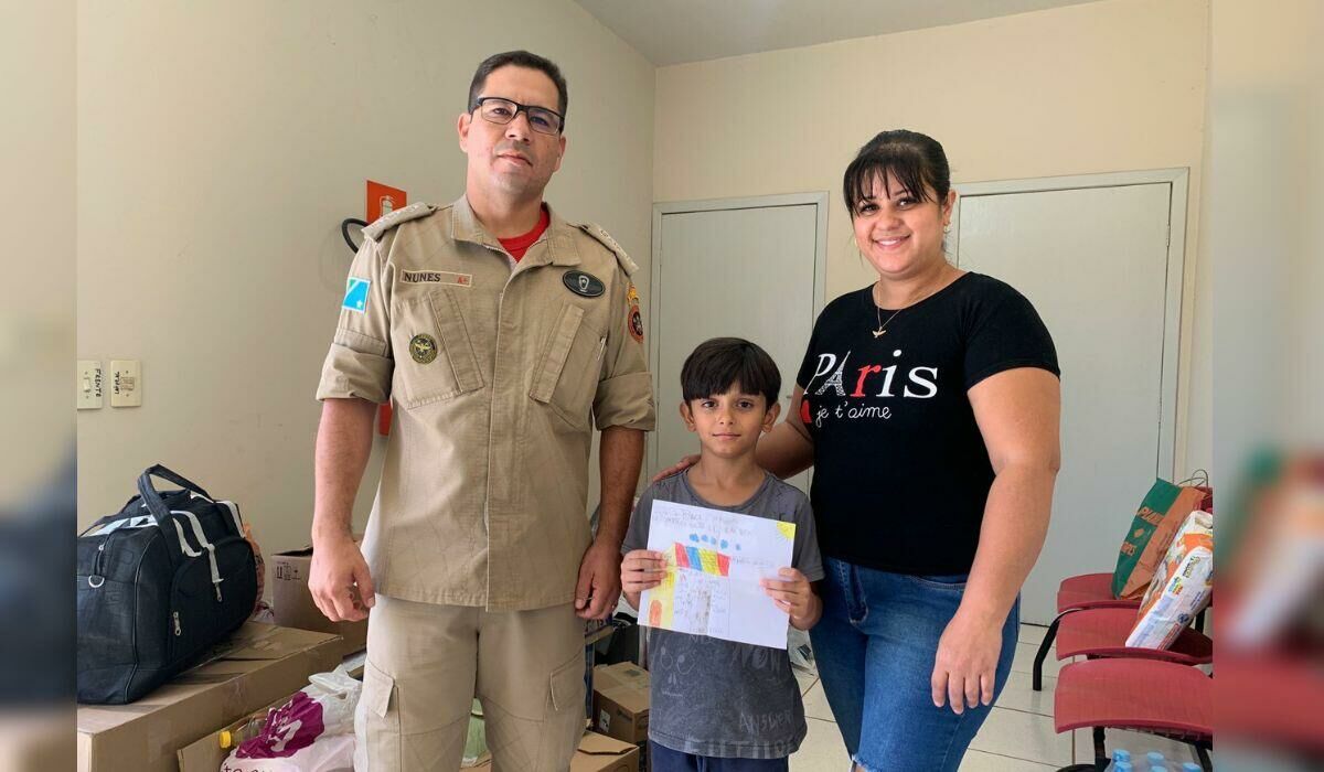 Imagem de compartilhamento para o artigo Com 7 anos, Henrique se comove com tragédia do RS, faz carta e compras para ajudar famílias desabrigadas da MS Todo dia